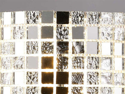 Diyas Camden Wall Light 2 Light G9 Polished Chrome/Mosaic Glass/Crystal