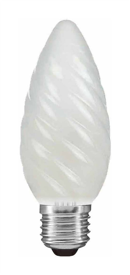 Luxram Candle 45mm Twisted Frosted E27 40W Incandescent