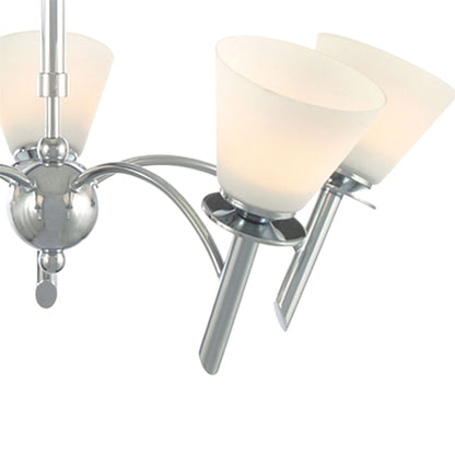 Diyas Kristina 45cm  5 Light G9 Polished Chrome/Opal Glass Ceiling Pendant Light Fitting