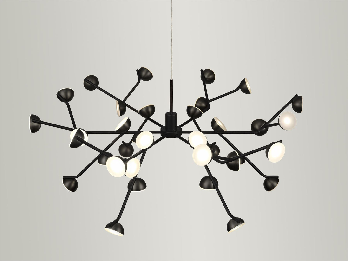 Mantra Adn 36 Light Pendant, Round 74cm, 100W LED, 3000K, 7250lm, Black, 3yrs Warranty
