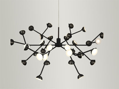 Mantra Adn 36 Light Pendant, Round 74cm, 100W LED, 3000K, 7250lm, Black, 3yrs Warranty