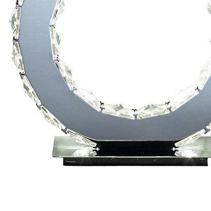 Diyas Galaxy Crystal Round Table Lamp, 10W LED 6000K Polished Chrome