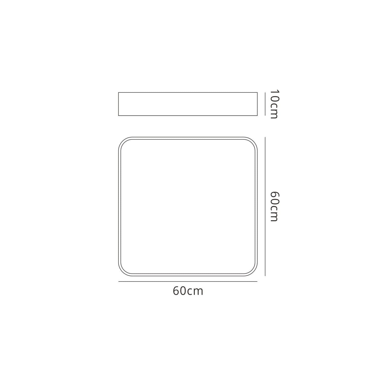 Mantra Fusion M6153 Cumbuco Ceiling 60cm Square, 80W LED, 3000K, 5650lm, White, 3yrs Warranty - M6153 Ceiling