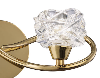 Mantra Maremagnum Wall Light Switched 2 Light G9, French Gold