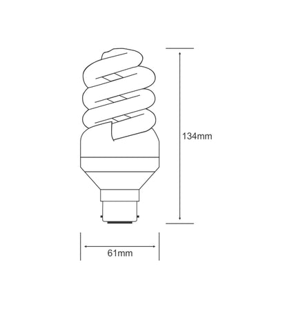 Luxram Supreme Full Spiral B22 26W 2700K Compact Fluorescent Compact