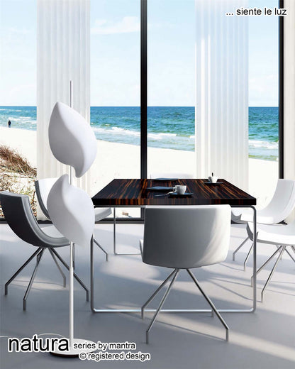 Mantra Natura Floor Lamp 4 Light E27 Outdoor IP44, Matt White/Opal White