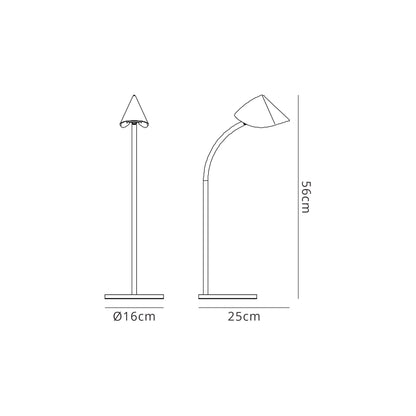 Mantra Capuccina Large 1 Light Table Lamp, 8.5W LED, 3000K, 610lm, White, 3yrs Warranty
