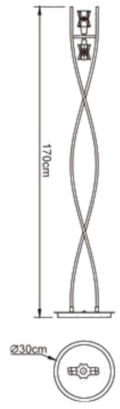 Mantra Alaska G9 Floor Light G9 2 Light G9, Satin Nickel Item Weight: 19.1kg