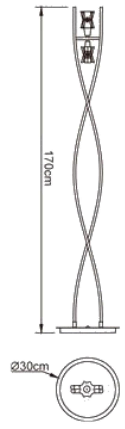 Mantra Alaska G9 Floor Light G9 2 Light G9, Satin Nickel Item Weight: 19.1kg