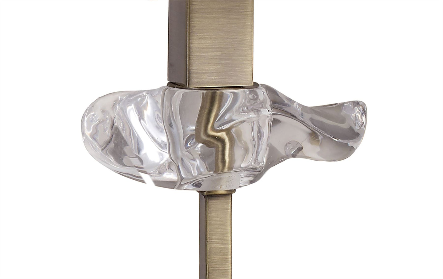 Mantra Akira Table Lamp 1 Light E14, Antique Brass with Cream Shade