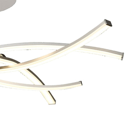 Mantra Aire LED Aire Semi Flush, 42W LED, 3000K, 3700lm, Silver/Frosted Acrylic/Polished Chrome, 3yrs Warranty Ceiling