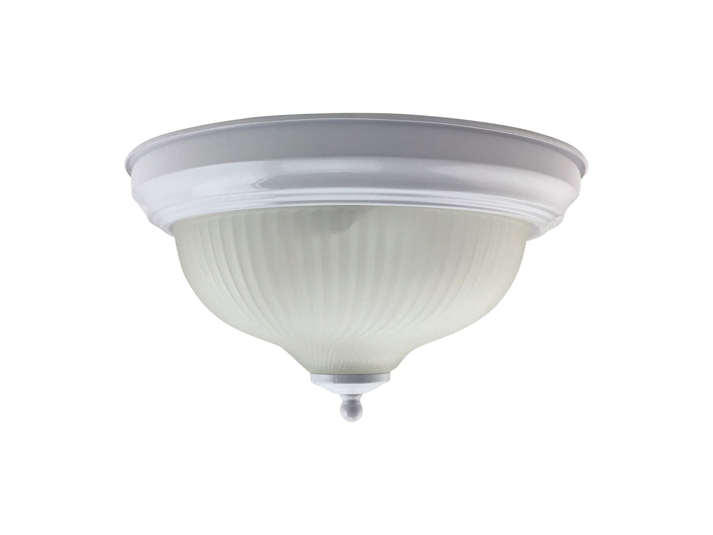 Diyas Flush Fitting White Finish Flush  Light 30cm 2 X 60W Ceiling Light Fitting