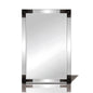 Diyas Home Emerson 120cm x 80cm Balck Corner Detailed Mirror (Pallet Shipment Only, Additional Charges May Apply.) Item Weight: 16kg Mirrors