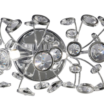Diyas Savanna Wall Light Switched 2 Light G9 Polished Chrome/Crystal