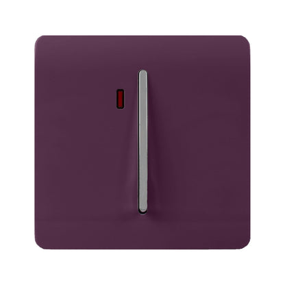 Trendi Artistic Modern Glossy 45 A Tactile Light Switch & Neon Insert Plum