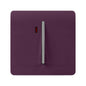 Trendi Artistic Modern Glossy 45 A Tactile Light Switch & Neon Insert Plum