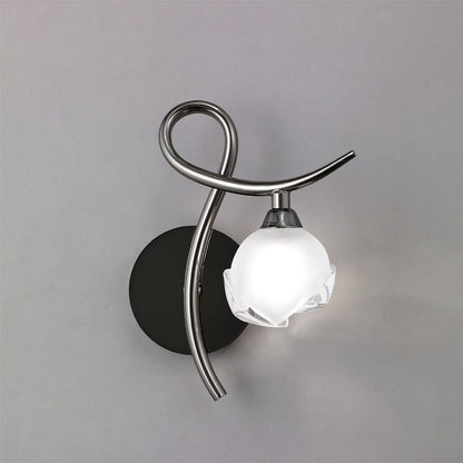 Mantra Fragma Wall Light Right Switched 1 Light G9, Black Chrome
