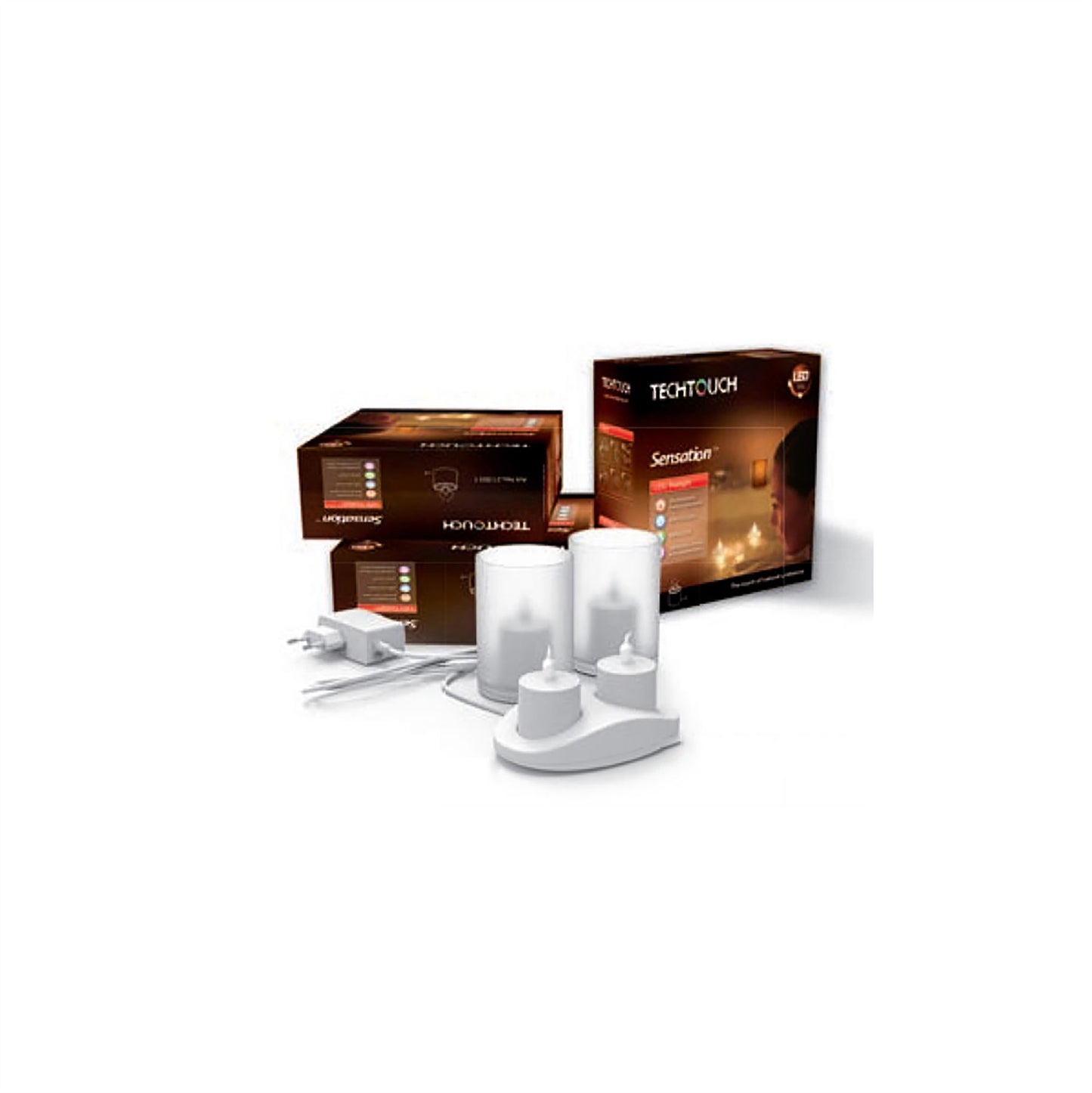 Techtouch Sensation LED Tealight Kit 2x0.1W, 16lm, 3000K (White Finish), 3yrs Warranty