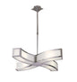 Mantra Duna 65cm E27 Pendant 4 Light L1 Curved, Polished Chrome/White Acrylic, CFL Lamps INCLUDED
