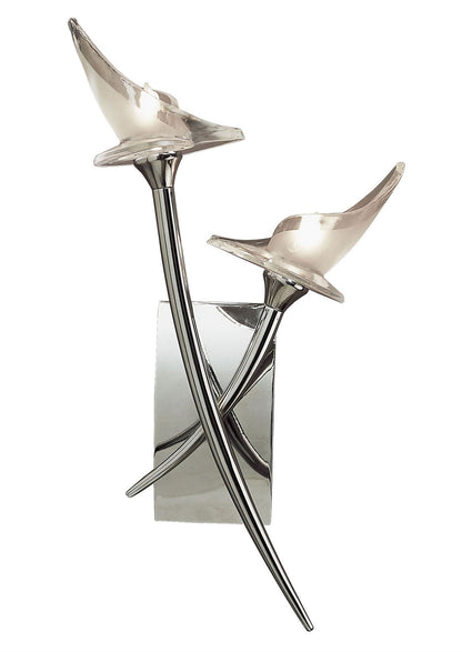 Mantra Flavia Wall Light Switched 2 Light G9, Polished Chrome