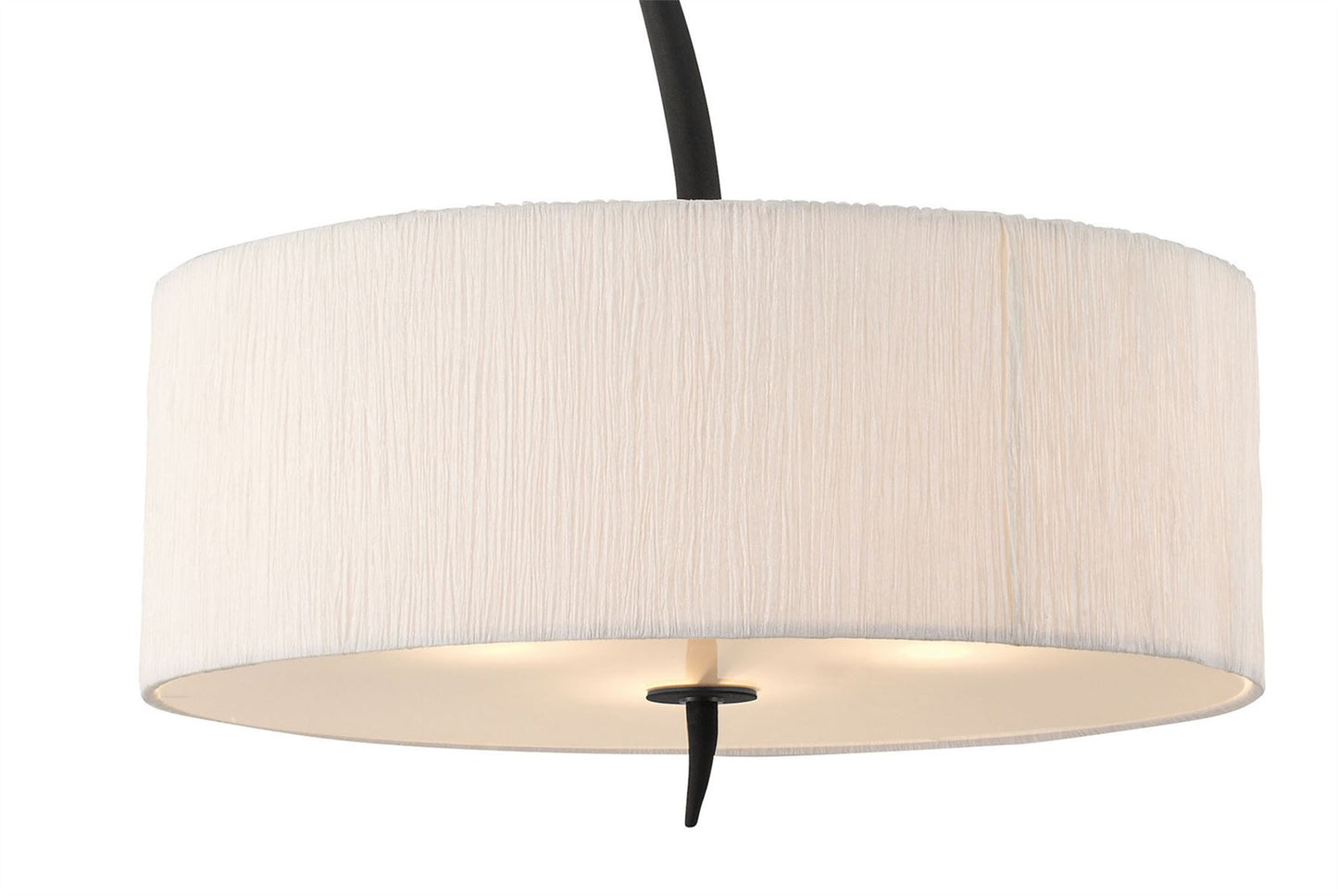 Mantra M1153 Eve Pendant 3 Light E27, Anthracite with White Round Shade