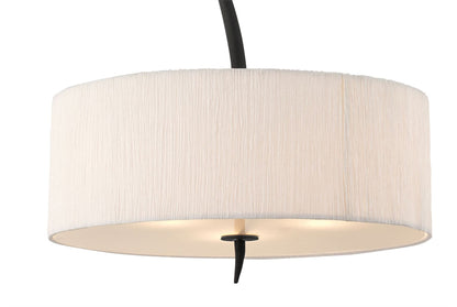 Mantra M1153 Eve Pendant 3 Light E27, Anthracite with White Round Shade