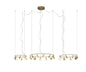 Mantra Shell 86cm 12+8+4 Light Pendant, Round, 120W LED, 3000K, 6360lm, Gold, 3yrs Warranty