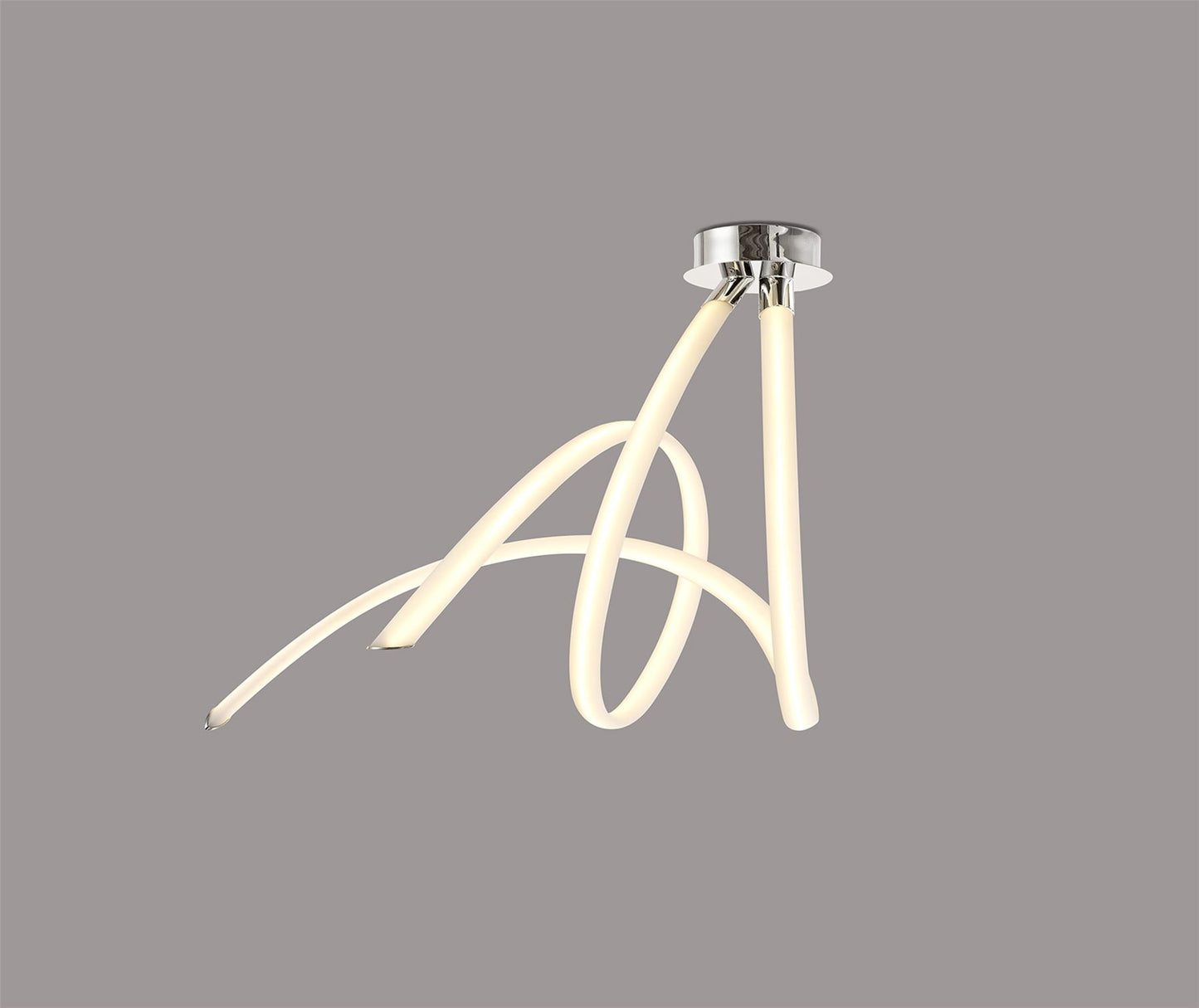 Mantra Armonia Semi Flush Spiral, 60W LED, 3000K, 4500lm, Polished Chrome/Frosted Acrylic, 3yrs Warranty Ceiling