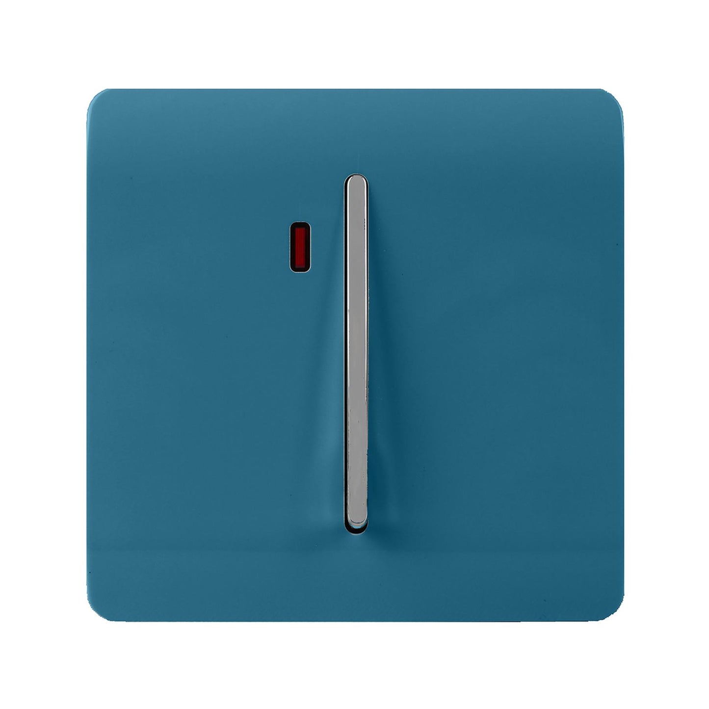 Trendi Artistic Modern Glossy 45 A Tactile Light Switch & Neon Insert Ocean Blue