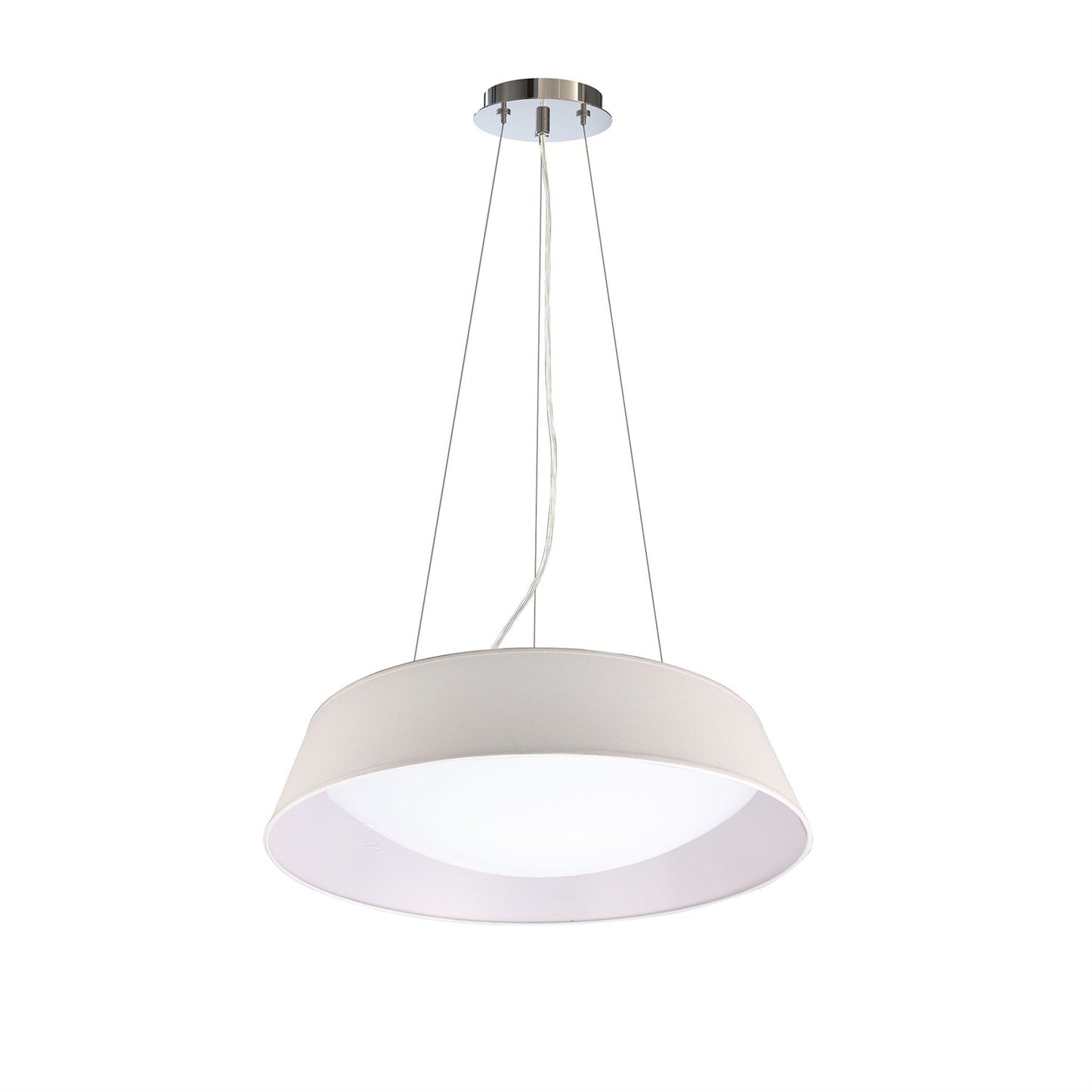 Mantra Sabina 43cm Pendant Kit 59CM, Polished Chrome/White Acrylic