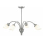 Diyas Rimini 51cm  4 Light G9 Satin Chrome/Opal Glass Ceiling Pendant Light Fitting