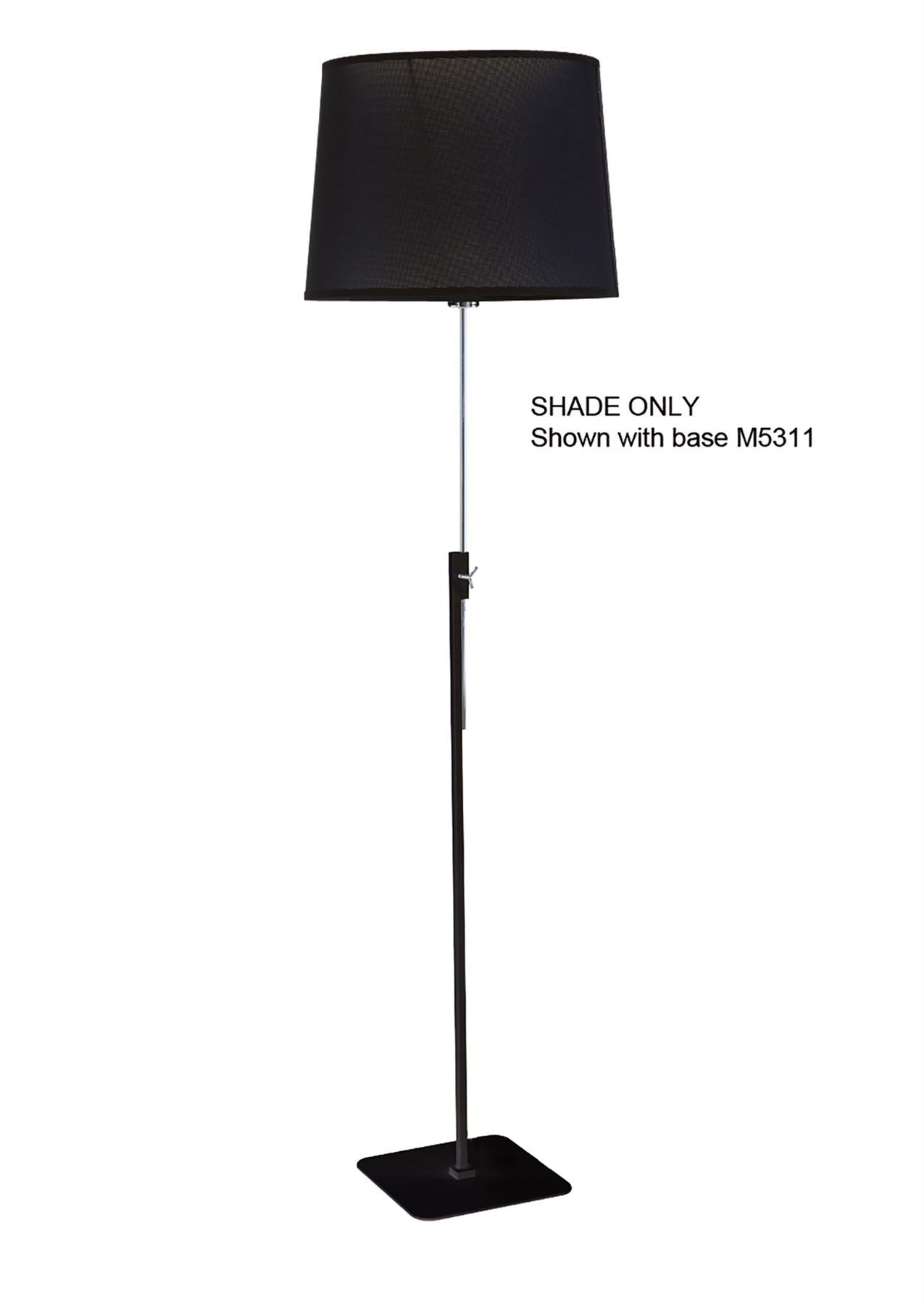 Mantra M5313 Habana Black Round Shade 300/350mm x 250mm, Suitable for Floor Lamps