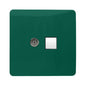 Trendi Switch 2 Gang TV Co-Axial & RJ45 Cat 6 Modern Designer PC Ethernet Sockets in Dark Green