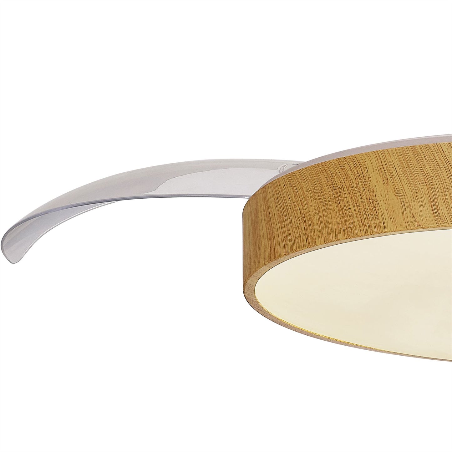 Alaska 50cm 50W LED Dimmable Ceiling Light With Built-In 30W DC Fan, 2700-5000K Remote & APP Control, 3300lm, Wood, 5yrs Warranty