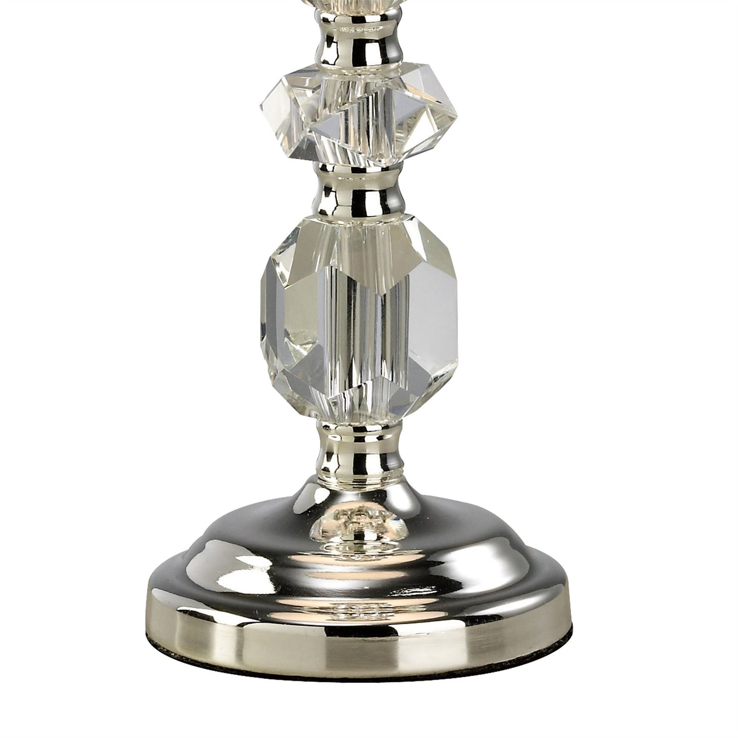 Diyas Dana Crystal Table Lamp WITHOUT SHADE 1 Light E14 Silver Finish