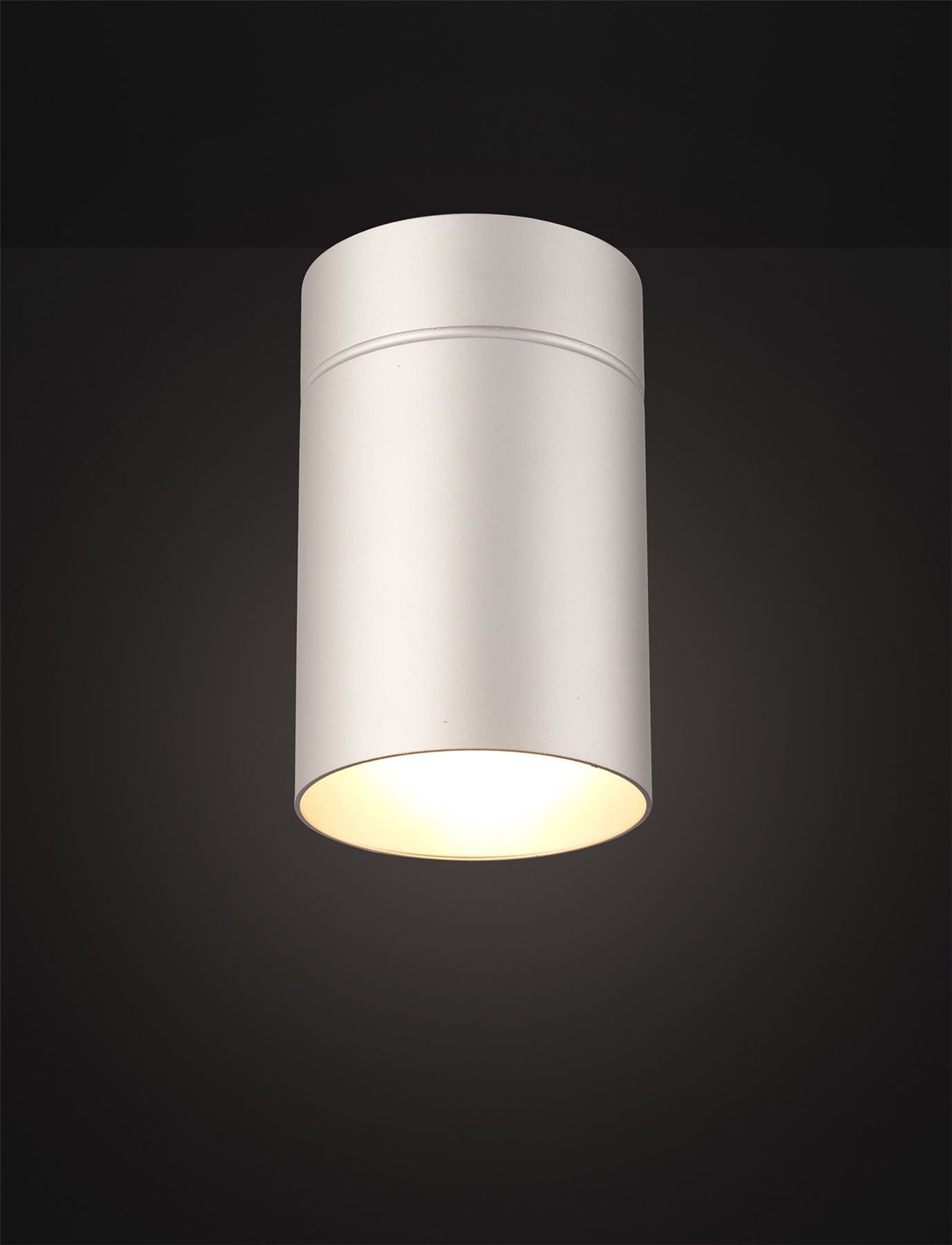 Mantra Fusion M5628 Aruba Flush Large 12cm Round 1 x E27, Silver - M5628 Ceiling