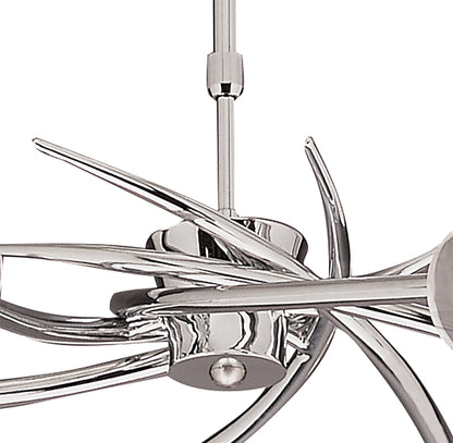 Mantra M0301 Flavia Telescopic Pendant Semi Flush Convertible Round 6 Light G9, Polished Chrome