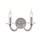 Diyas Elena Wall Light Switched 2 Light E14 Polished Chrome/Crystal