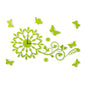 Diyas Home (DH) Infinity Butterfly Wall Art Clock Green/Crystal Wall
