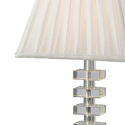 Diyas Dusit Crystal Table Lamp WITHOUT SHADE 1 Light E14 Silver Finish