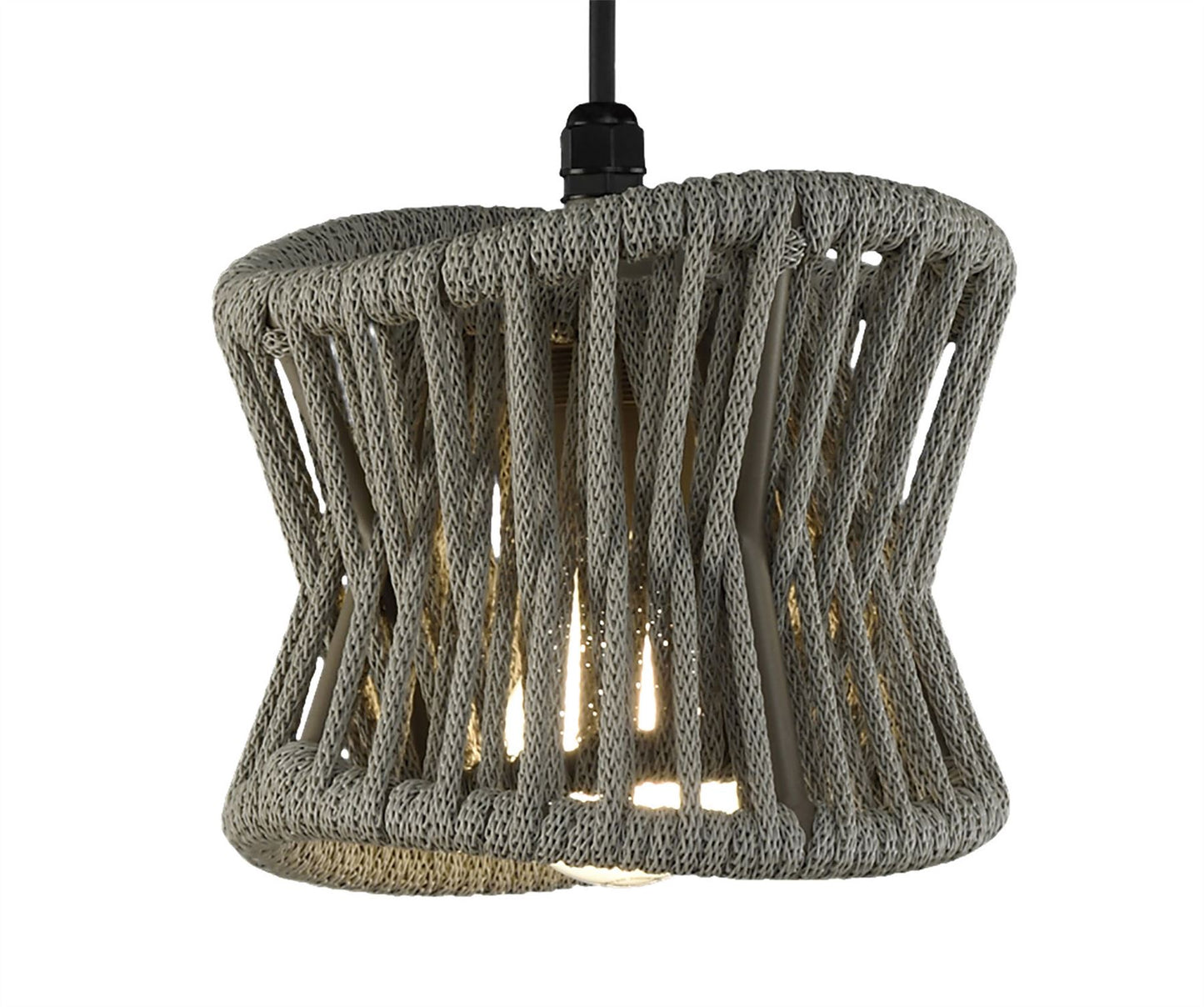 Mantra Fusion Polinesia 19cm Pendant, 1 x E27, IP44, Beige Oscu, 2yrs Warranty