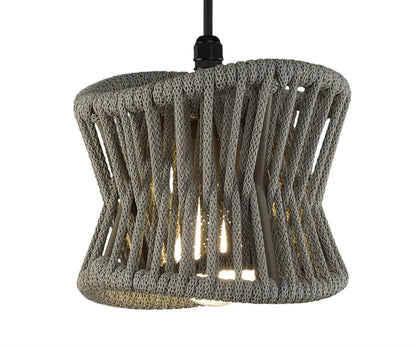 Mantra Fusion Polinesia 19cm Pendant, 1 x E27, IP44, Beige Oscu, 2yrs Warranty