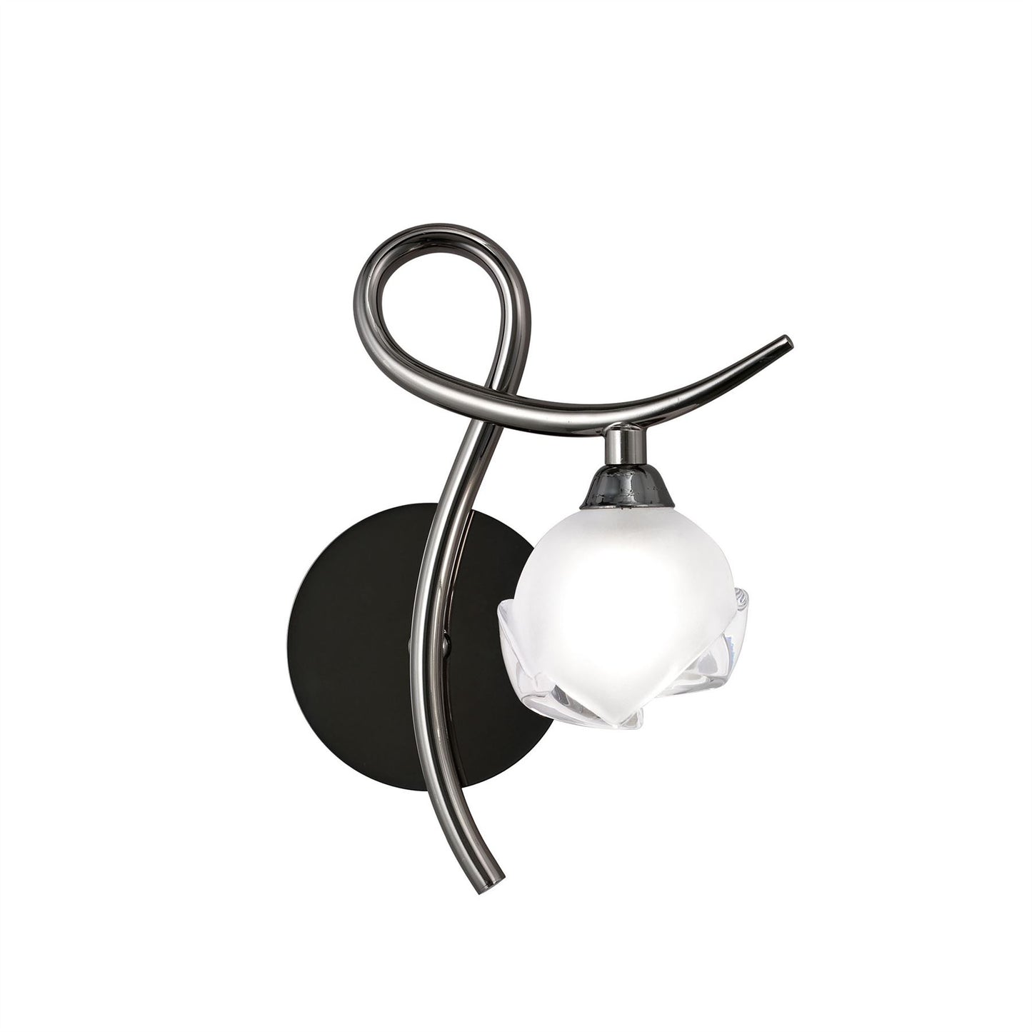 Mantra Fragma Wall Light Right Switched 1 Light G9, Black Chrome