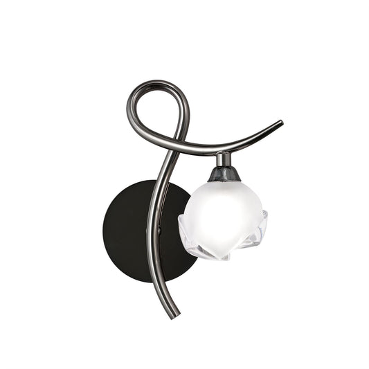 Mantra Fragma Wall Light Right Switched 1 Light G9, Black Chrome