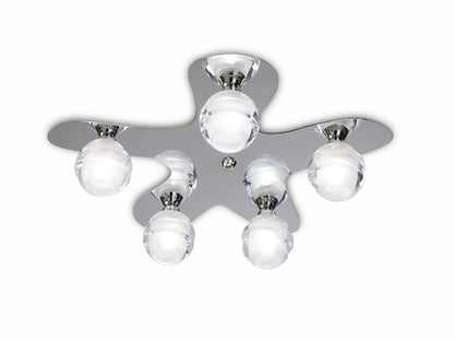 Mantra M1809 Loop Ceiling 5 Light G9 ECO, Polished Chrome