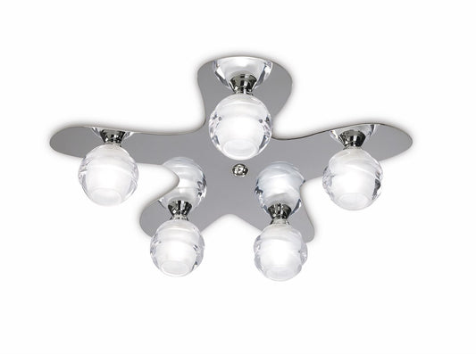Mantra M1809 Loop Ceiling 5 Light G9 ECO, Polished Chrome