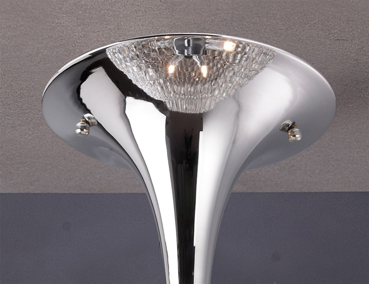 Diyas Vado 35cm Semi Flush 5 Light G9 Polished Chrome/Crystal