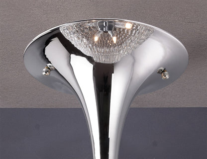 Diyas Vado 35cm Semi Flush 5 Light G9 Polished Chrome/Crystal