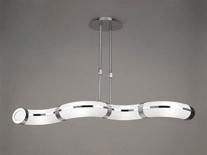 Mantra Guss GU10 Guss Telescopic GU10 4 Light L1, SGU10 Bar, Polished Chrome, White Acrylic, CFL Lamps INCLUDED