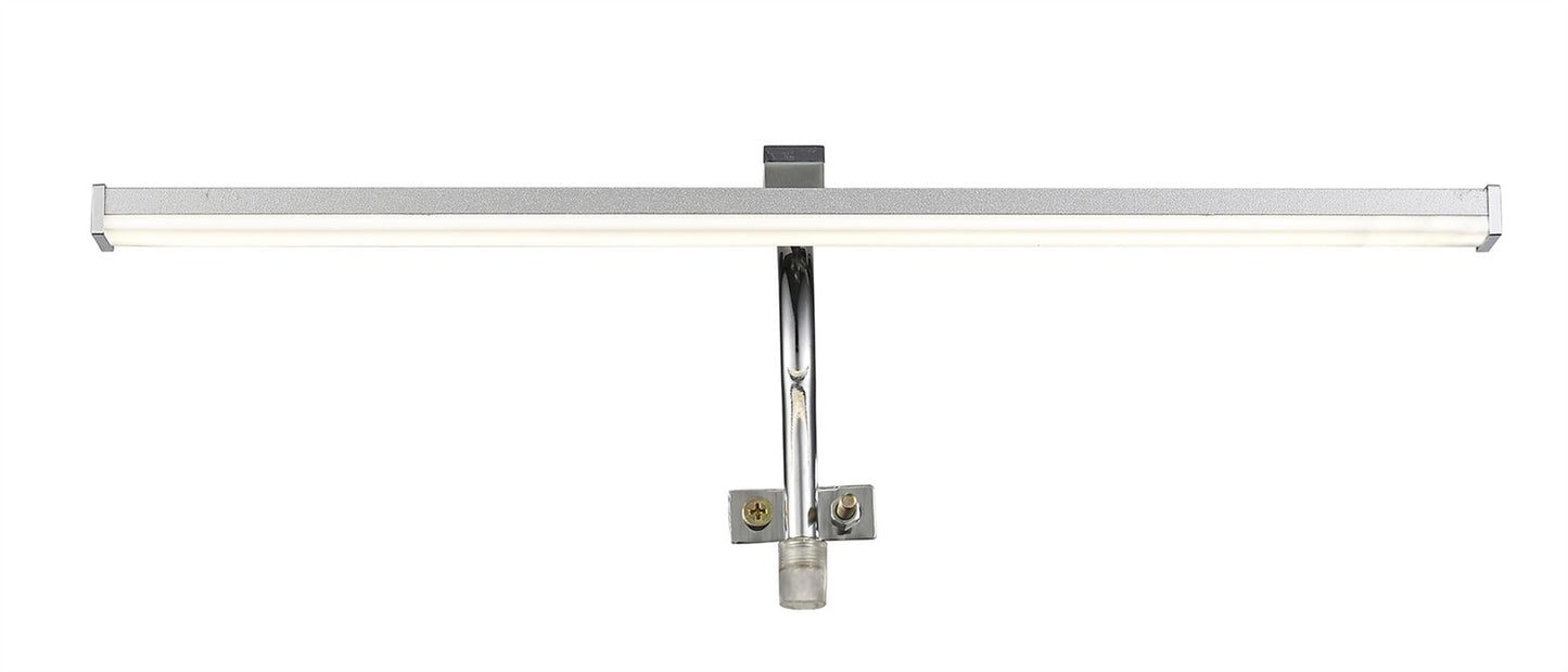 Mantra M5085 Sisley Wall Light 7W LED Chrome IP44 4000K, 420lm, Silver/Frosted Acrylic/Polished Chrome, 3yrs Warranty